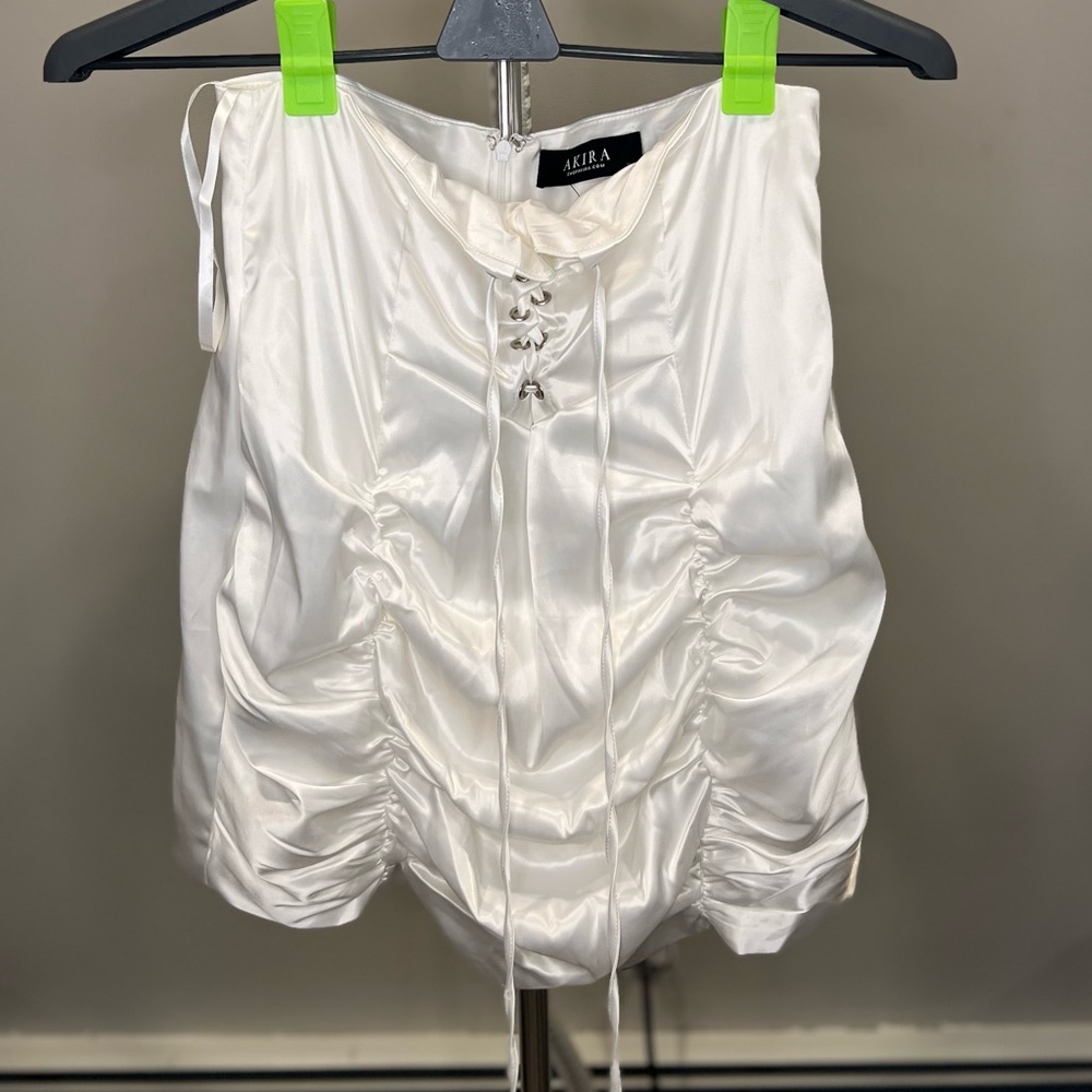 Akira Destiny Satin Mini Skirt